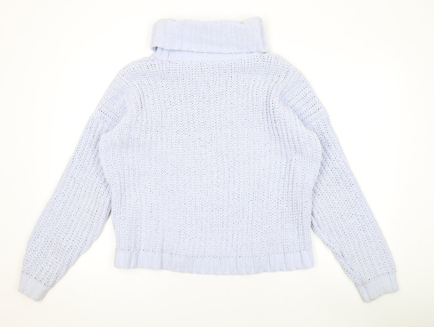 Hollister Womens Blue Roll Neck Acrylic Pullover Jumper Size M