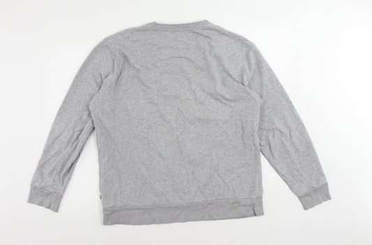 Levi's Mens Grey Cotton Pullover Sweatshirt Size L - Logo Vintage