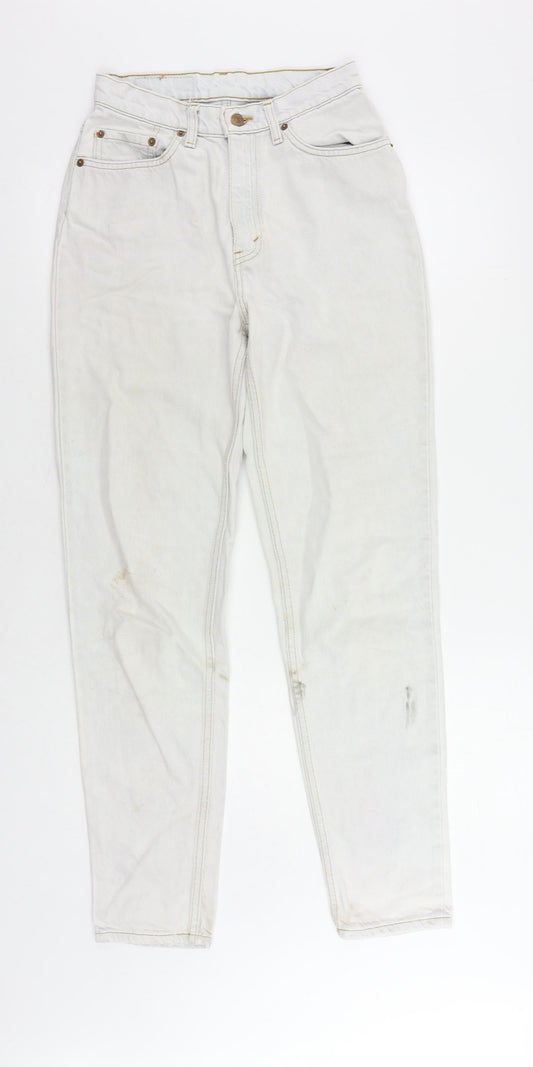 Levi's Womens Blue Cotton Straight Jeans Size 26 in L31 in Regular Zip - Vintage