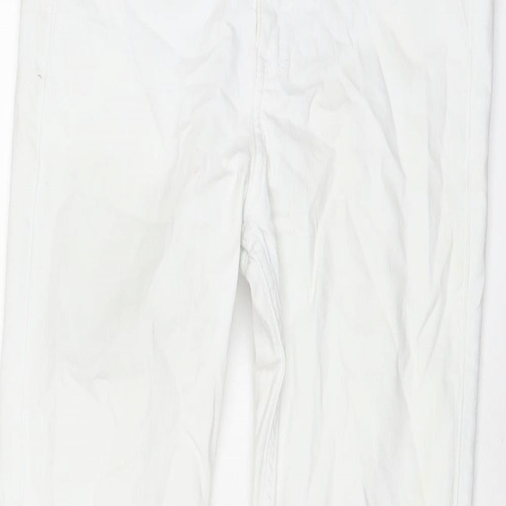 Hollister Womens White Cotton Skinny Jeans Size 27 in L28 in Regular Button