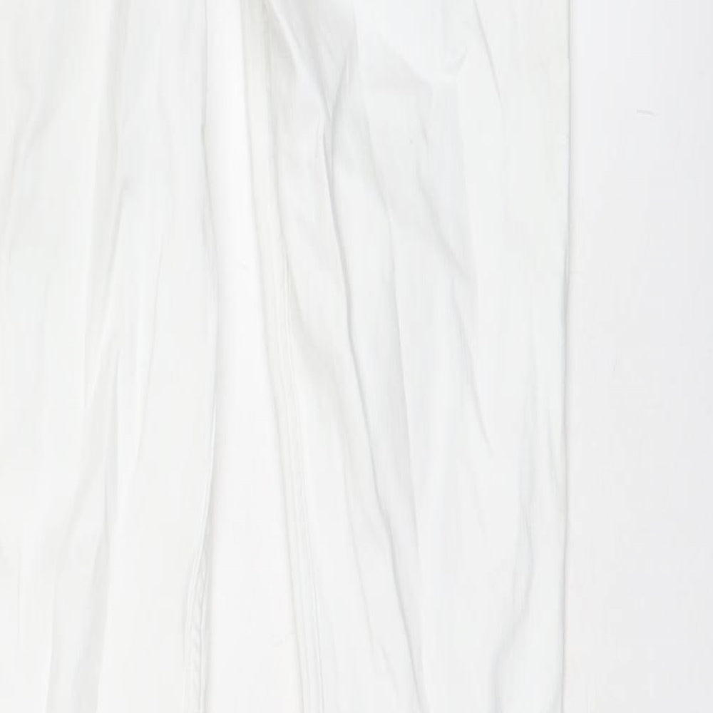 Hollister Womens White Cotton Skinny Jeans Size 27 in L28 in Regular Button