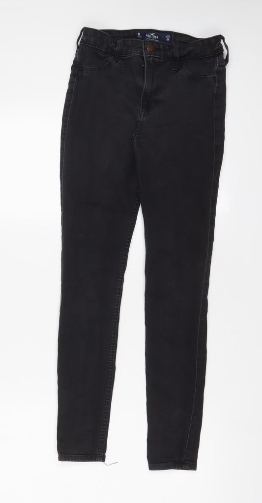 Hollister Womens Grey Cotton Skinny Jeans Size 25 in L28 in Regular Zip