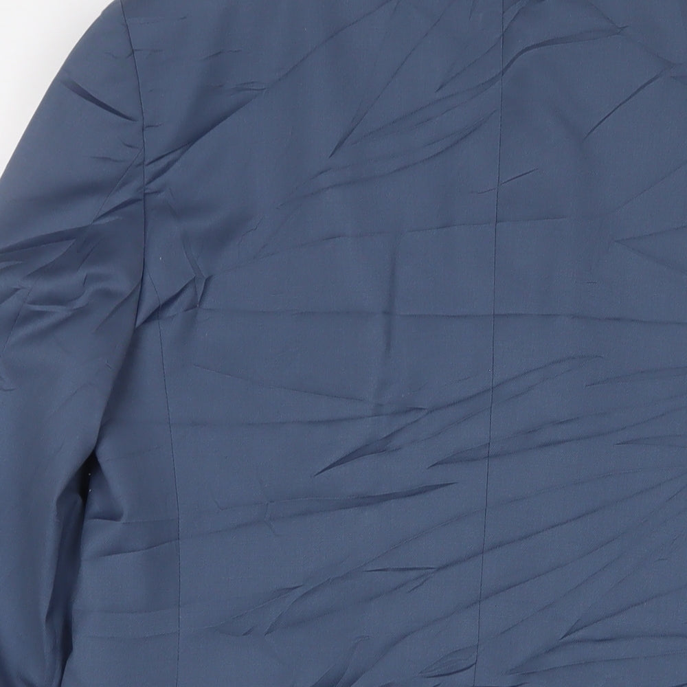 Brand and care label for French Connection men’s blue wool jacket suit jacket, size 38, regular - inside pockets
