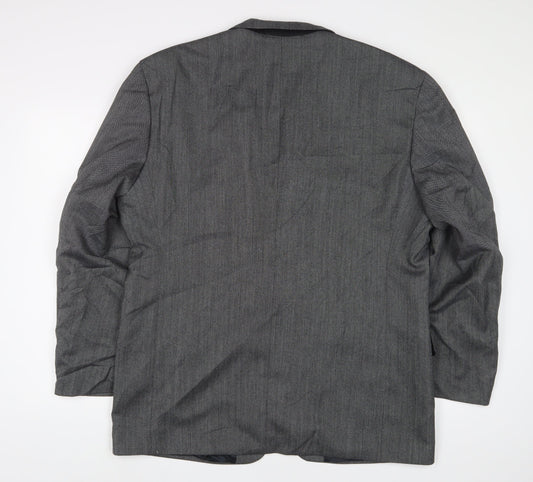 James Barry Mens Grey Wool Jacket Suit Jacket Size 44 Regular