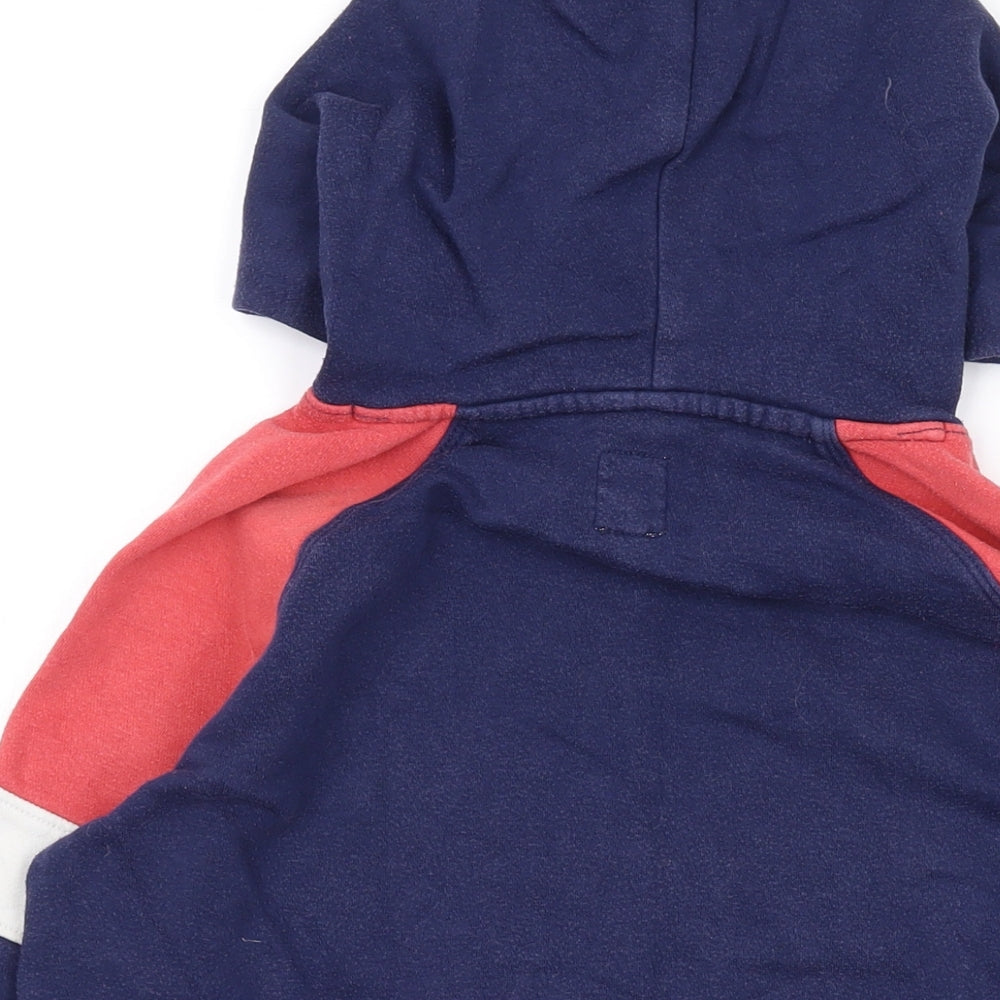 Gap Boys Blue Colourblock Cotton Pullover Hoodie Size M Pullover