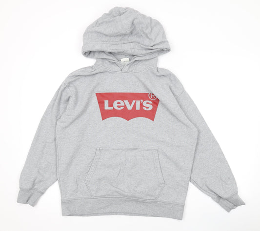 Levi's Mens Grey Cotton Pullover Hoodie Size S