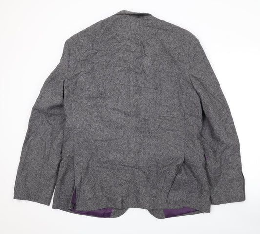 Paul Costelloe Mens Grey Wool Jacket Suit Jacket Size 42 Regular