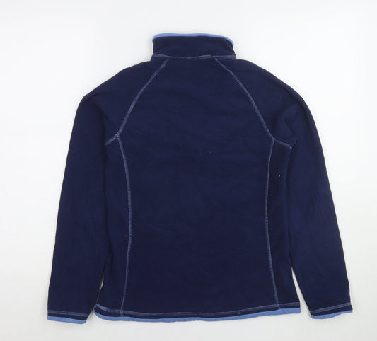 Warehouse Womens Blue Polyester Pullover Sweatshirt Size 8 Zip