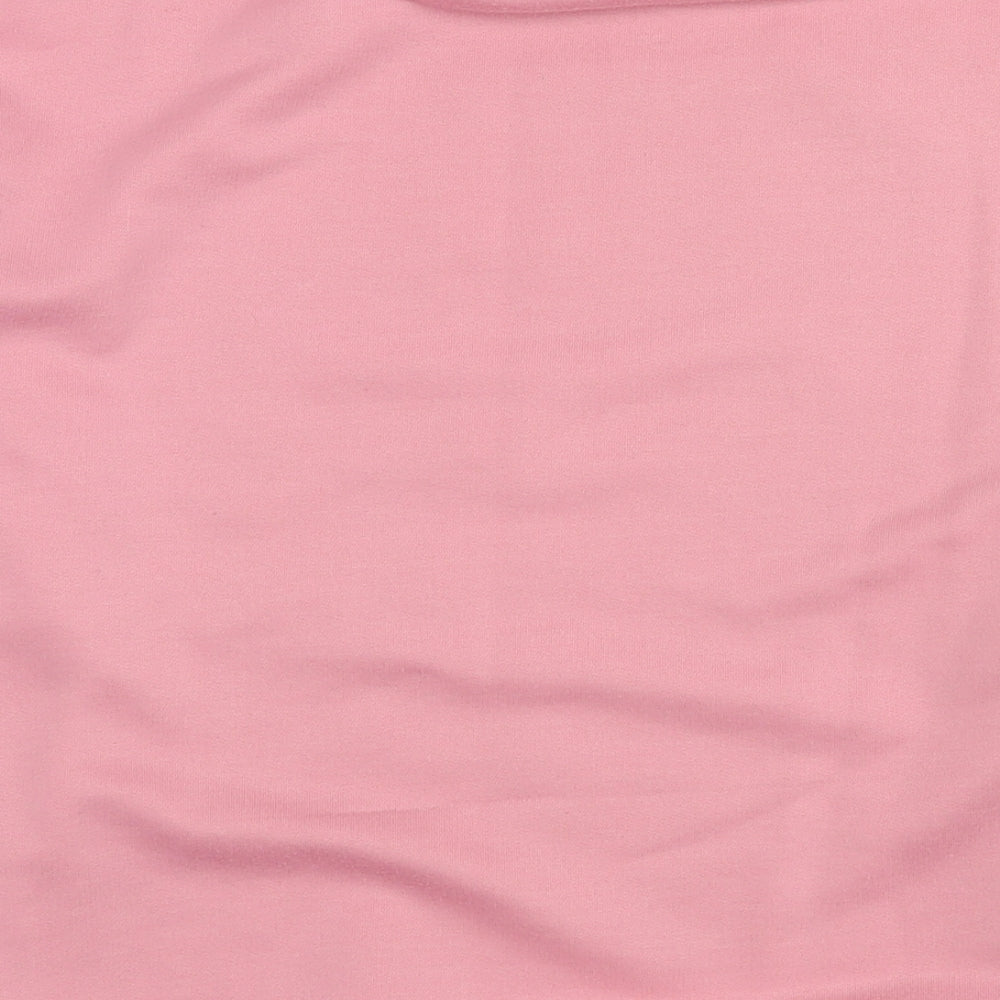 Brand and care label for Oui women’s pink acrylic pullover sweatshirt, size S, pullover -, size S/m my day off sweatshirt