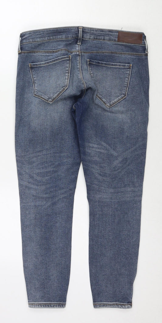 VERO MODA Womens Blue Cotton Skinny Jeans Size 30 in L30 in Regular Zip