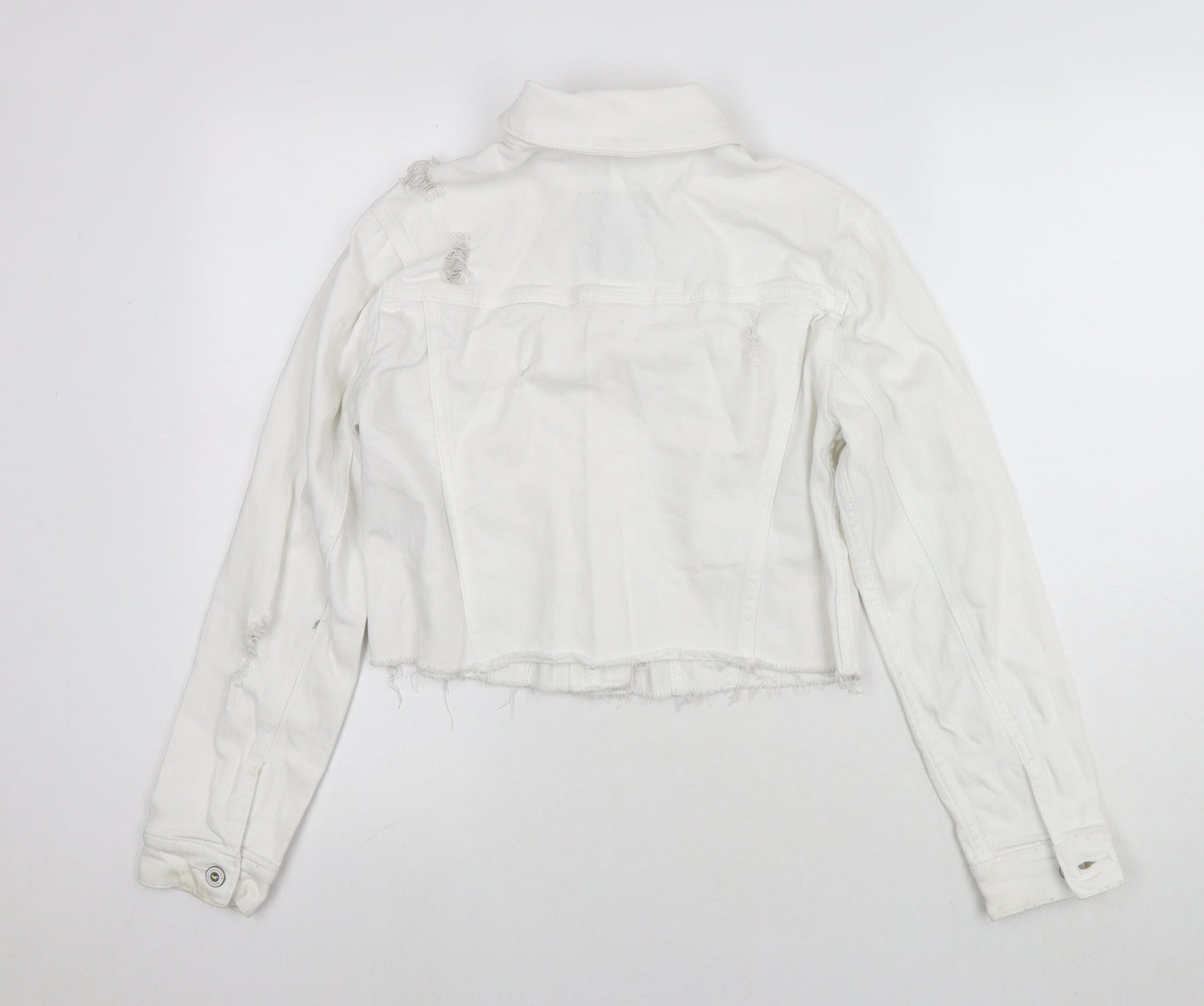Hollister Womens White Jacket Size XS Zip