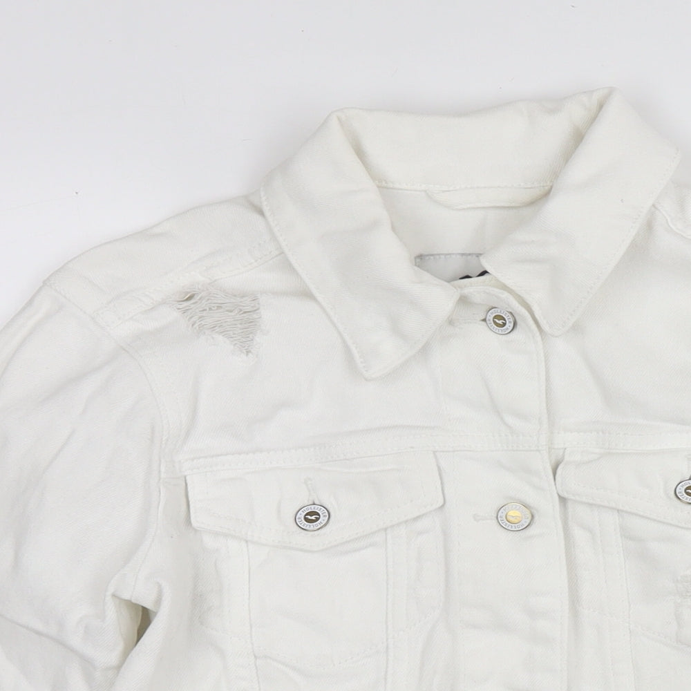 Hollister Womens White Jacket Size XS Zip
