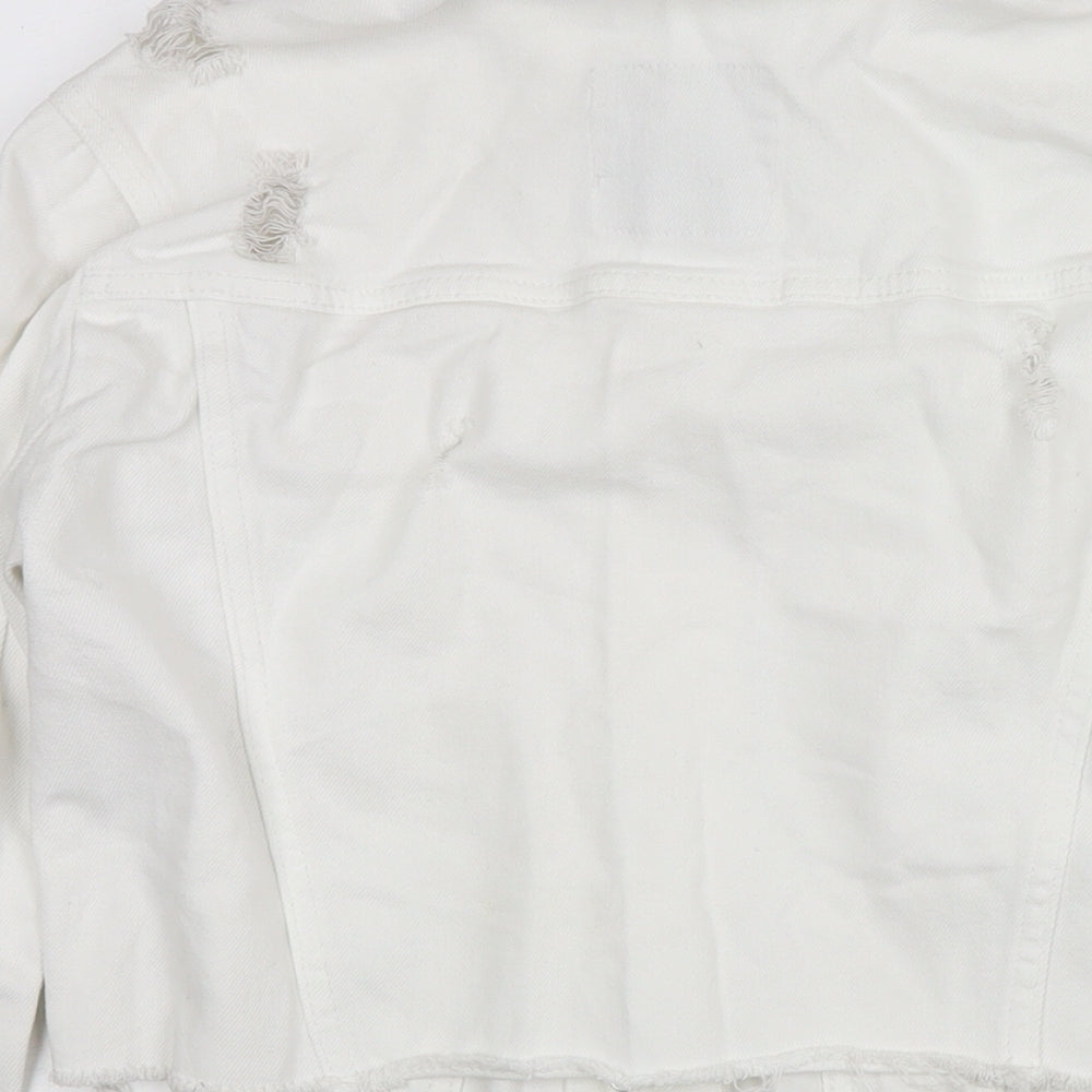 Hollister Womens White Jacket Size XS Zip