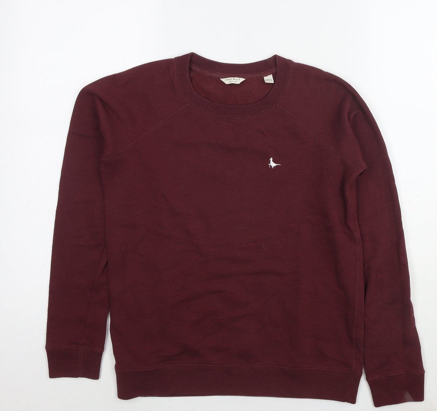 Jack Wills Womens Red Cotton Pullover Sweatshirt Size 6 Pullover