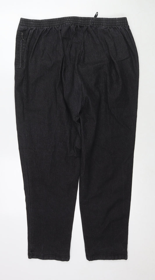 Newfashion Womens Black Cotton Jegging Jeans Size 26 in L26 in Regular