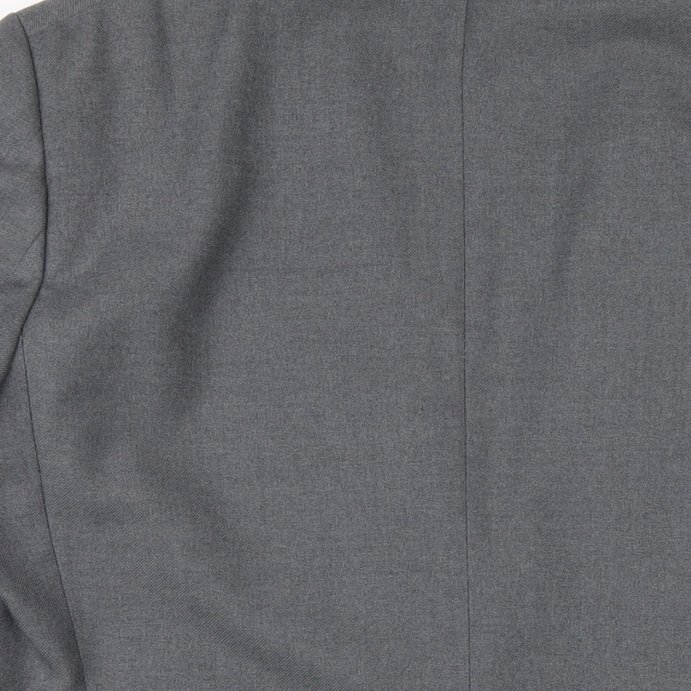 Dunn & Co Mens Grey Polyester Jacket Blazer Size 46 Regular