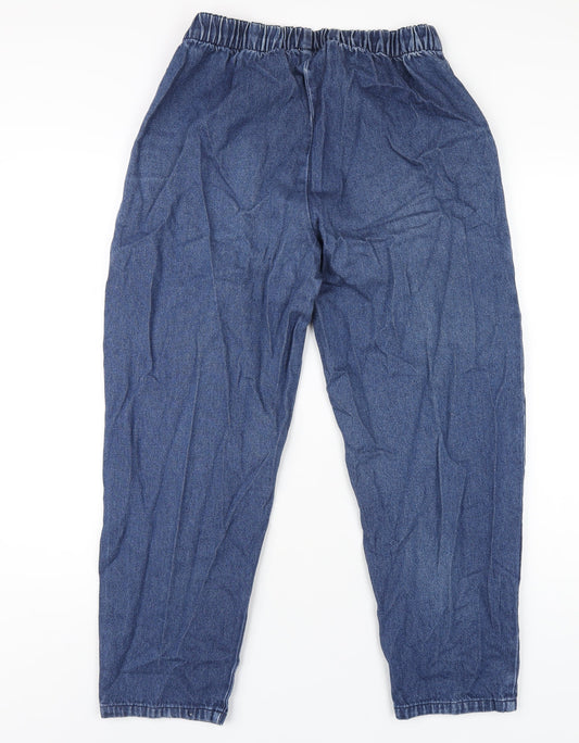 Classic Womens Blue Cotton Straight Jeans Size 16 L27 in Regular