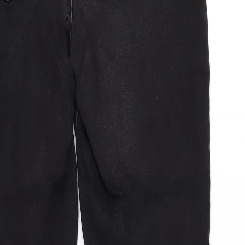 Brand and care label for Soon women’s black cotton jegging jeans, size UK 12, 30-inch leg regular