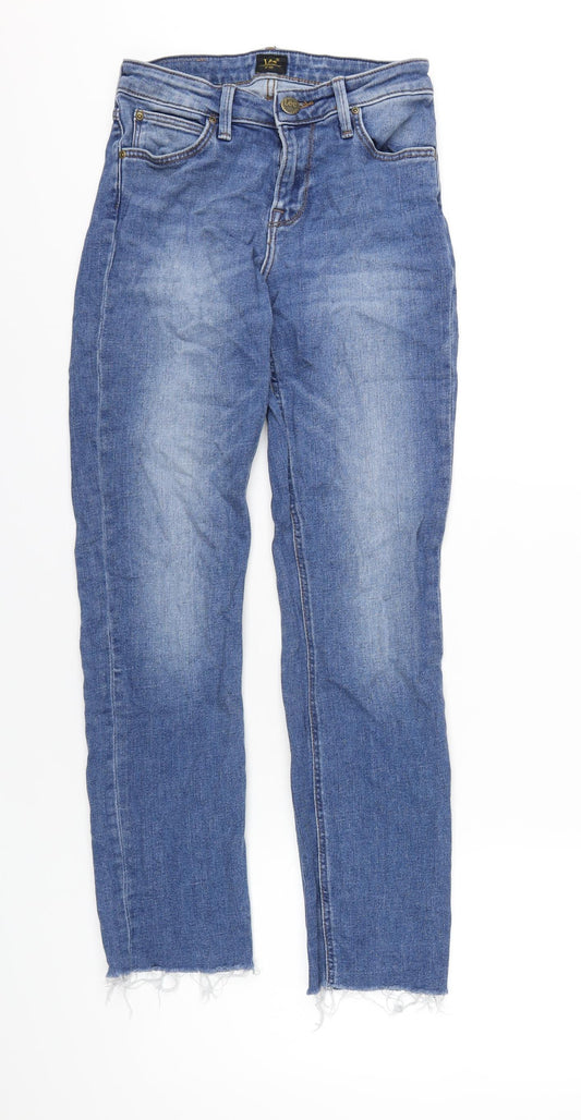 Additional front view of Lee Cooper women’s blue cotton straight jeans, size UK 26, in, 33-inch leg regular zip