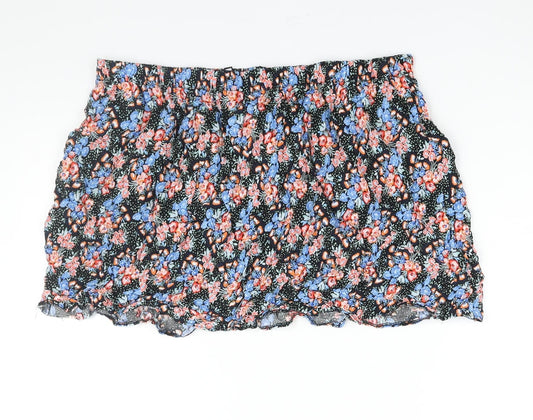 Woolworths Womens Multicoloured Floral Viscose Mini Skirt Size L