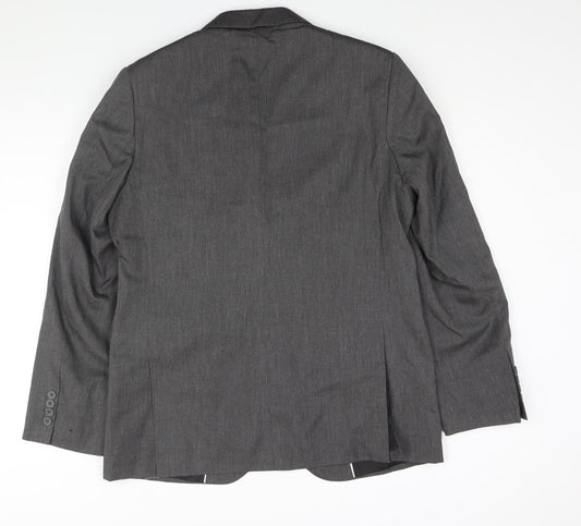 New Look Mens Grey Polyester Jacket Suit Jacket Size 42 Regular