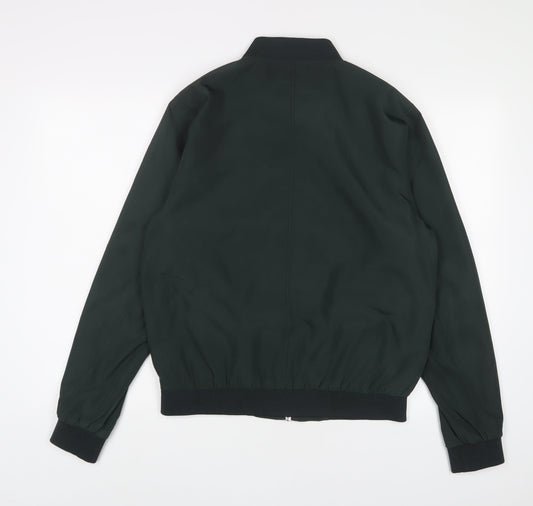 Topman Mens Green Bomber Jacket Jacket Size M Zip - Pockets