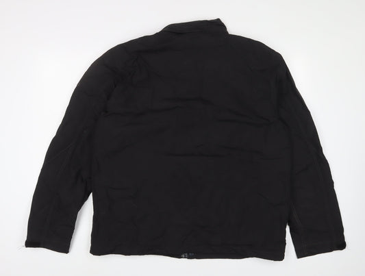 Timberland Mens Black Jacket Coat Size L Zip - Zip Pockets