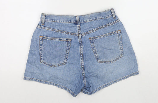 Gap Womens Blue Cotton Hot Pants Shorts Size 28 in L3 in Regular Zip