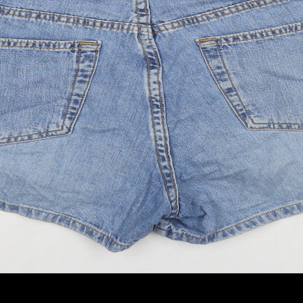 Gap Womens Blue Cotton Hot Pants Shorts Size 28 in L3 in Regular Zip