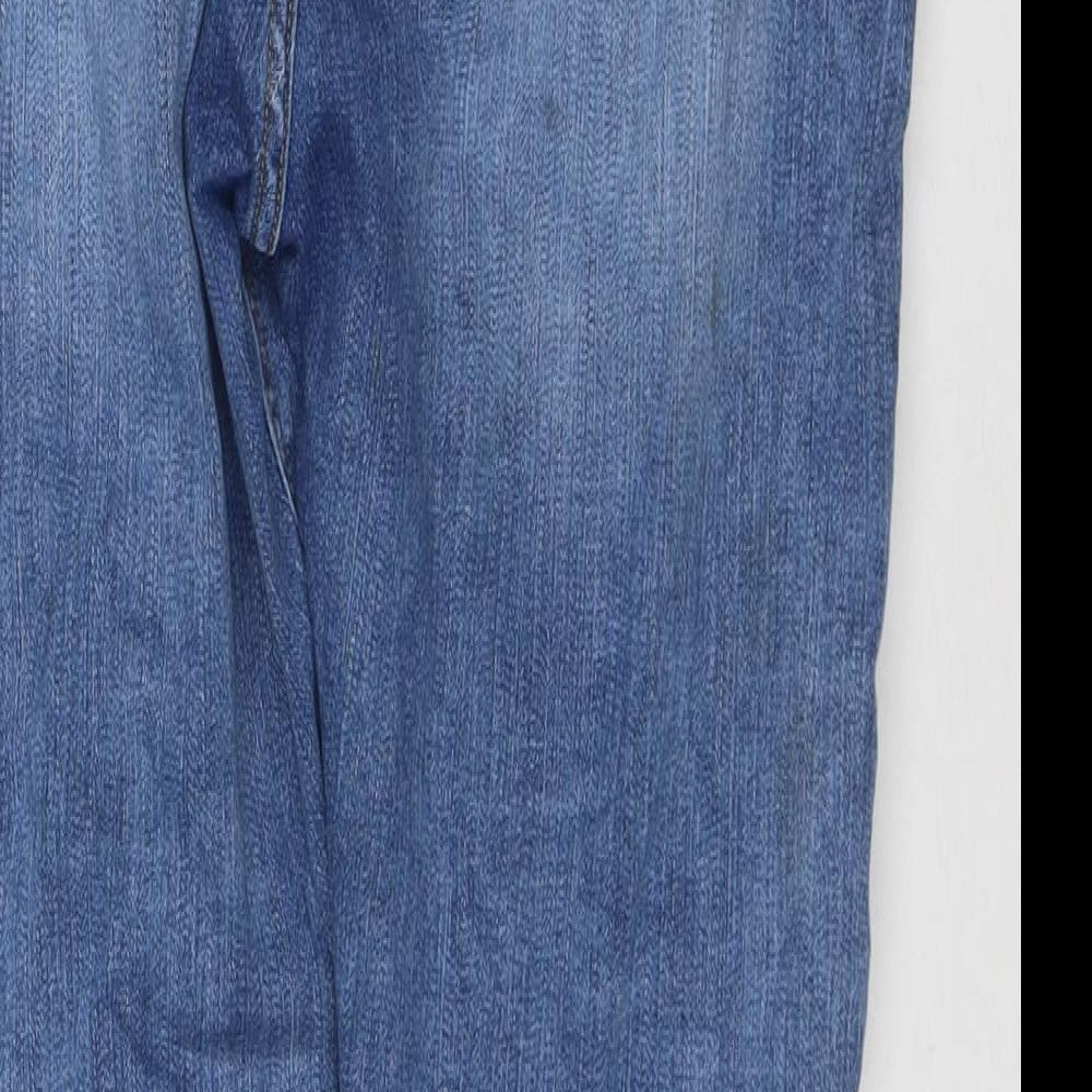 Max Womens Blue Polyester Blend Skinny Jeans Size 16 L26 in Slim Zip
