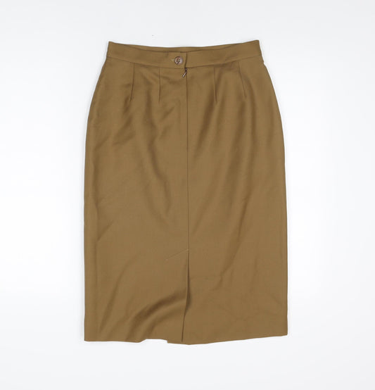 Dalkeith Womens Brown Polyester Straight & Pencil Skirt Size 12 Zip