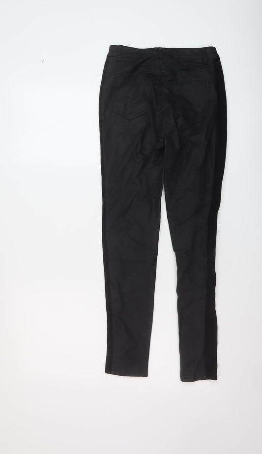 Daysie Womens Black Cotton Trousers Size 8 L27 in Regular Button