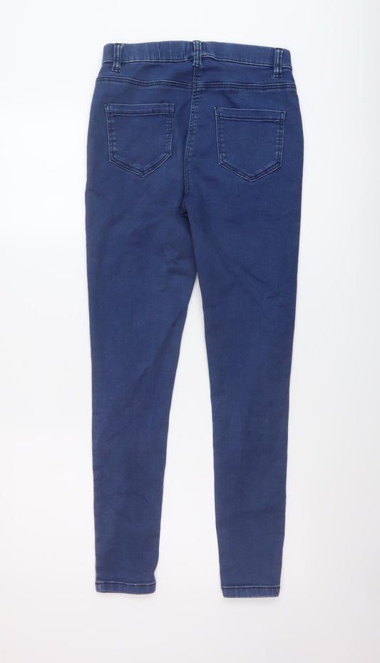M&Co Womens Blue Cotton Jegging Jeans Size 10 L28 in Regular