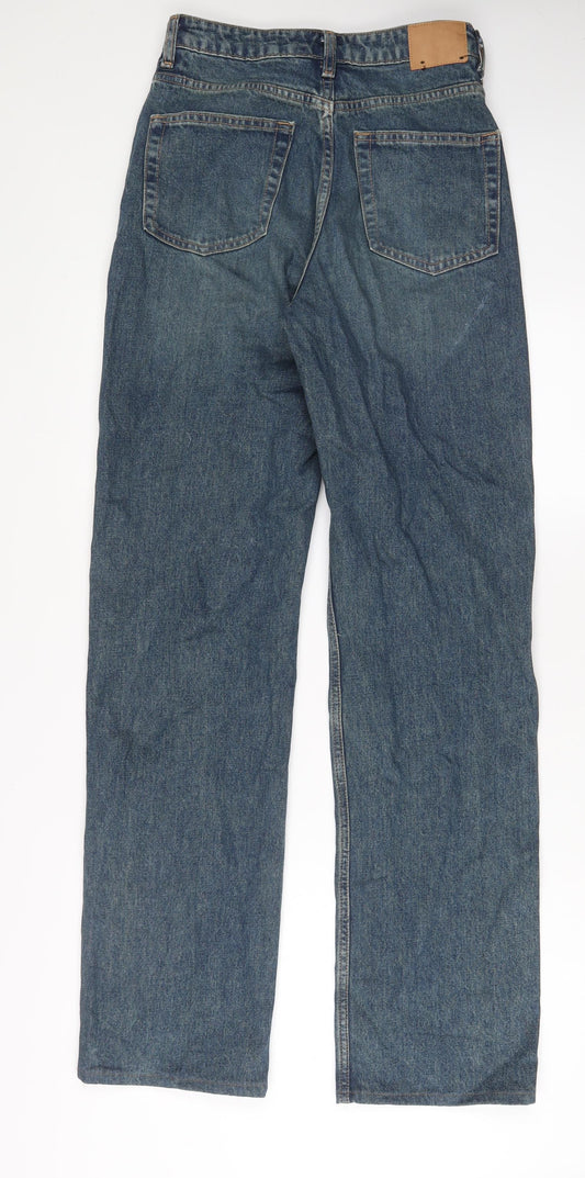 Weekday Womens Blue Cotton Straight Jeans Size 26 in L24 in Regular Zip