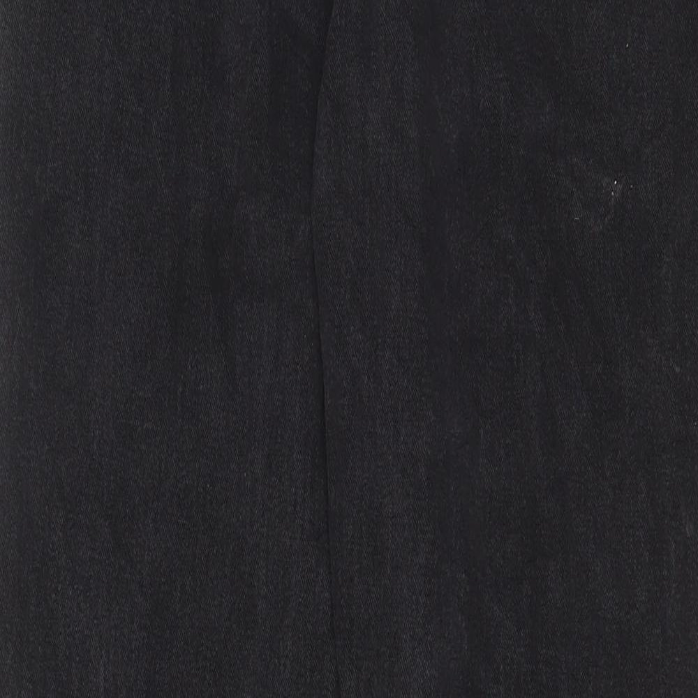 Lee Womens Grey Cotton Straight Jeans Size 6 L26 in Regular Zip