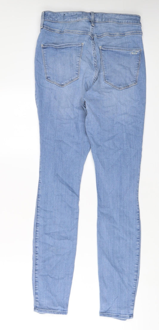 Hollister Womens Blue Cotton Skinny Jeans Size 30 in L30 in Regular Zip