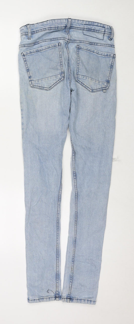 Cotton:On Womens Blue Cotton Blend Skinny Jeans Size 28 in L32 in Regular Zip