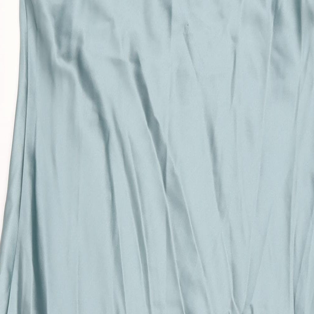 Zara Womens Blue Polyester Maxi Size M Halter Pullover