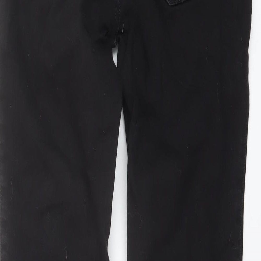 Hollister Womens Black Cotton Skinny Jeans Size 31 in L29 in Regular Button