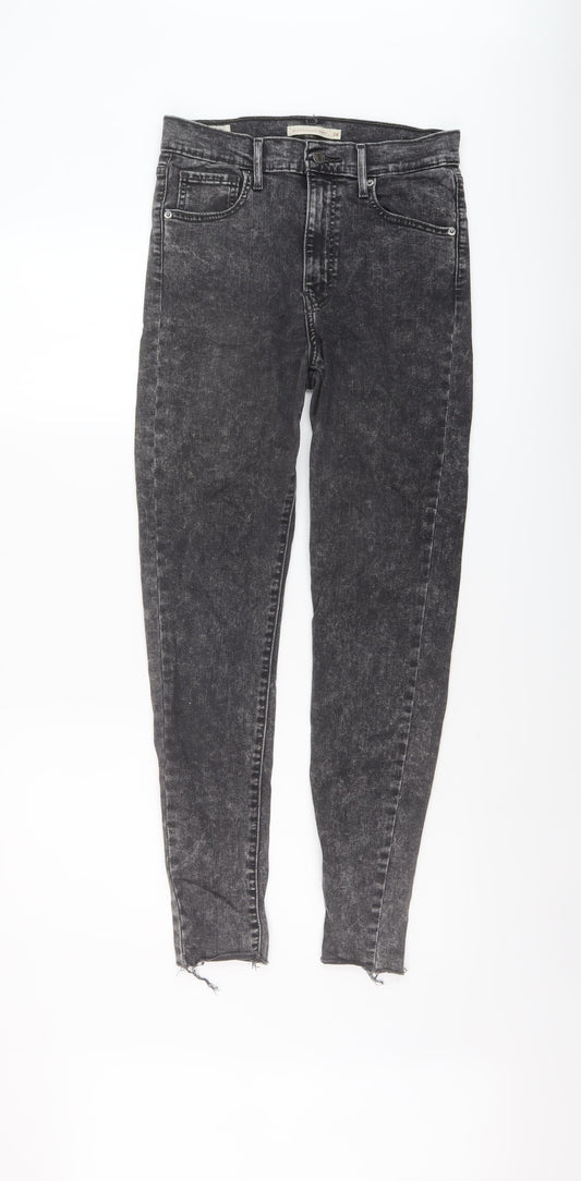 Levi's Womens Grey Cotton Skinny Jeans Size 28 in L28 in Regular Button