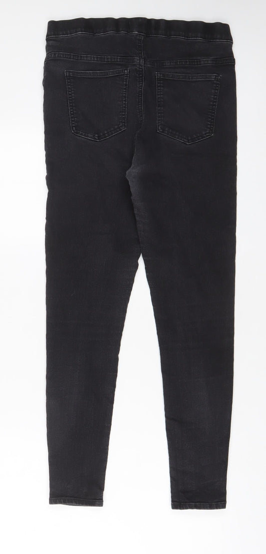 Marks and Spencer Womens Grey Cotton Jegging Jeans Size 12 L27 in Regular