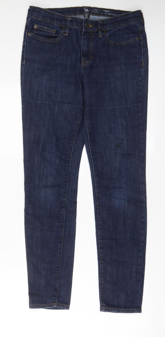 Gap Womens Blue Cotton Skinny Jeans Size 10 L29 in Regular Zip