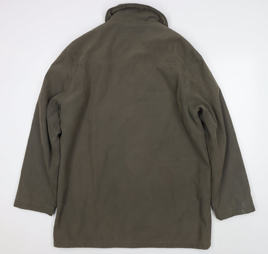 Henley & Knight Womens Green Jacket Size L Zip