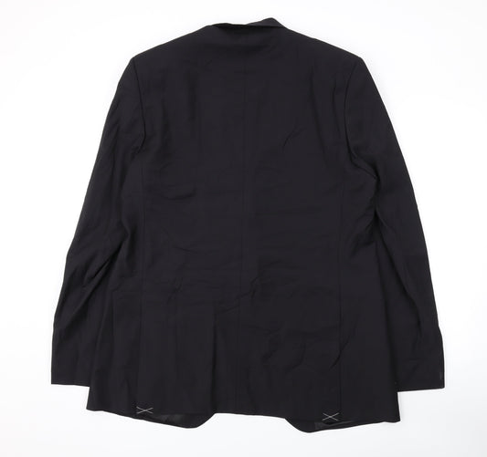 Marks and Spencer Mens Black Polyester Jacket Suit Jacket Size 40 Regular