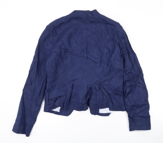 Cynthia Rowley Womens Blue Jacket Blazer Size S