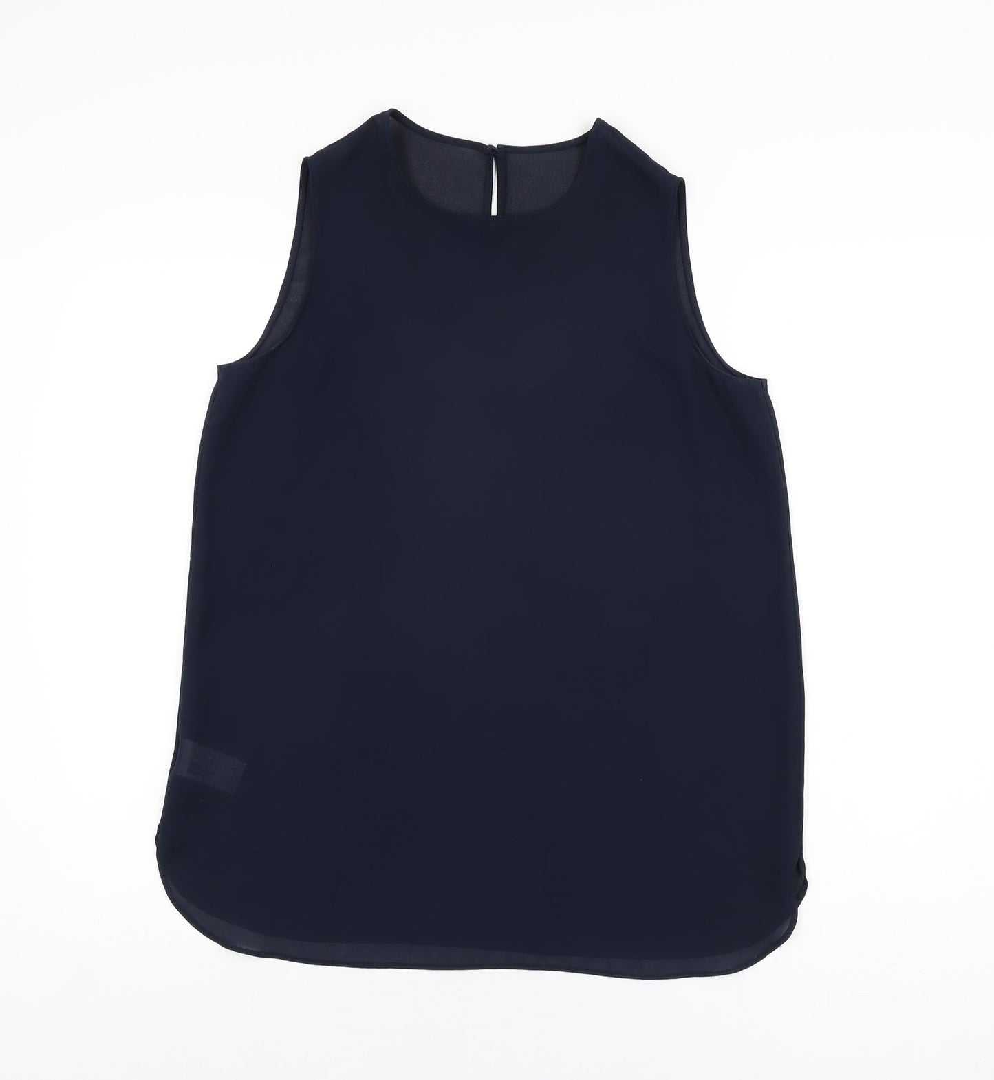 St Michael Womens Blue Polyester Basic T-Shirt Size 12 Round Neck