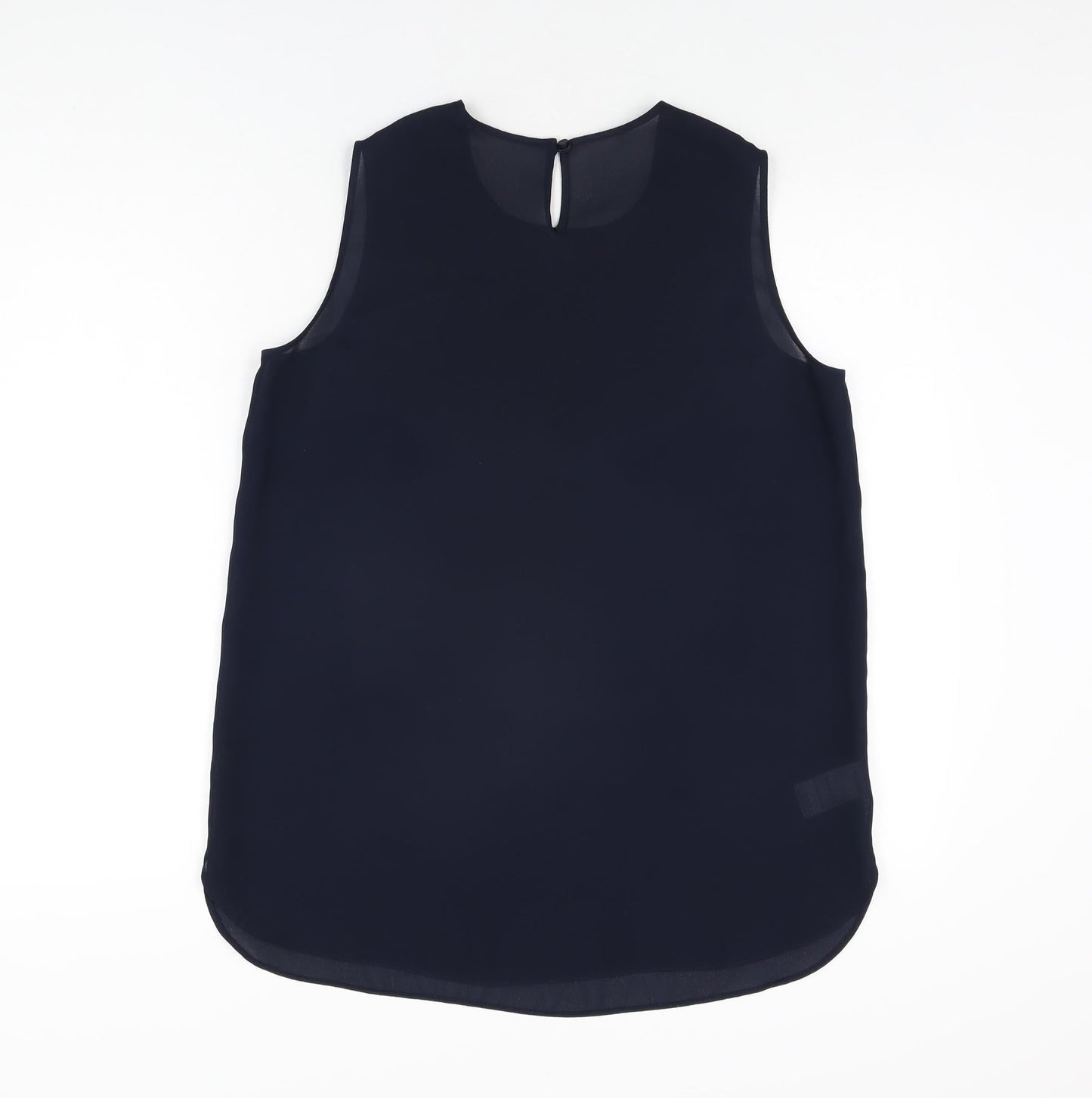 St Michael Womens Blue Polyester Basic T-Shirt Size 12 Round Neck