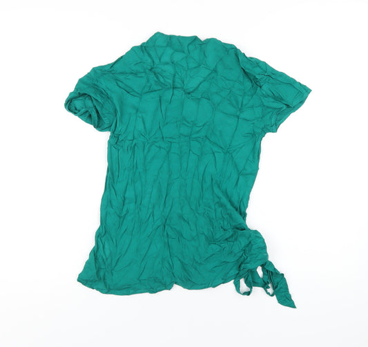 Crew Clothing Womens Green Polyester Basic T-Shirt Size 10 Cowl Neck