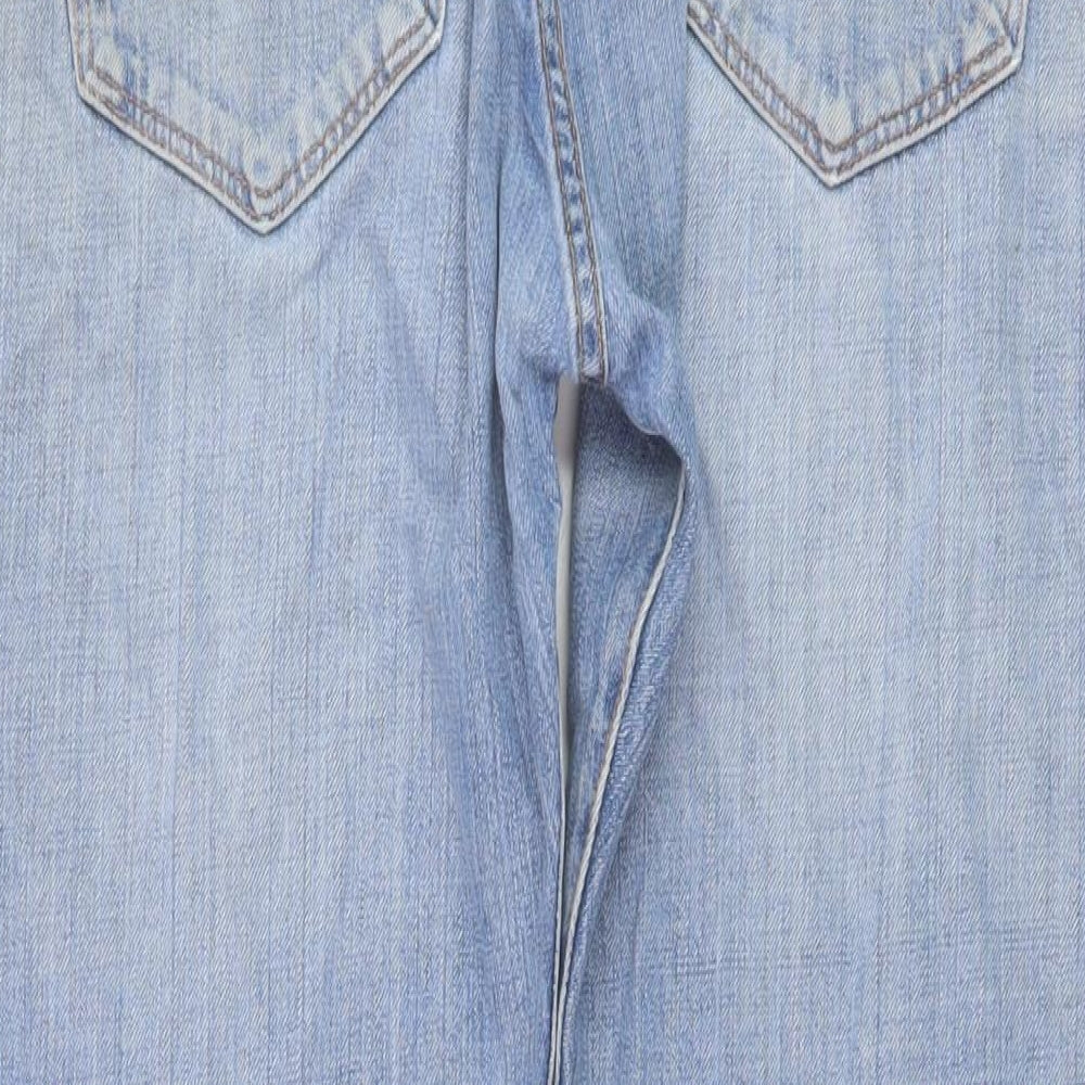 Levi's Mens Blue Cotton Straight Jeans Size 36 in L29 in Regular Button