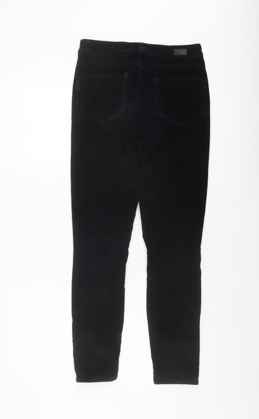 Paige Womens Black Cotton Trousers Size 25 in L28 in Regular Button